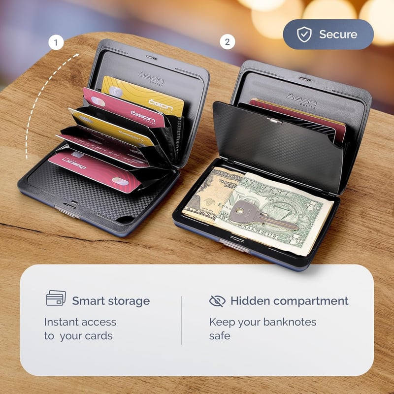ÖGON Smart Case Oslo Large: RFID-sichere Aluminium Geldbörse mit großer Kapazität