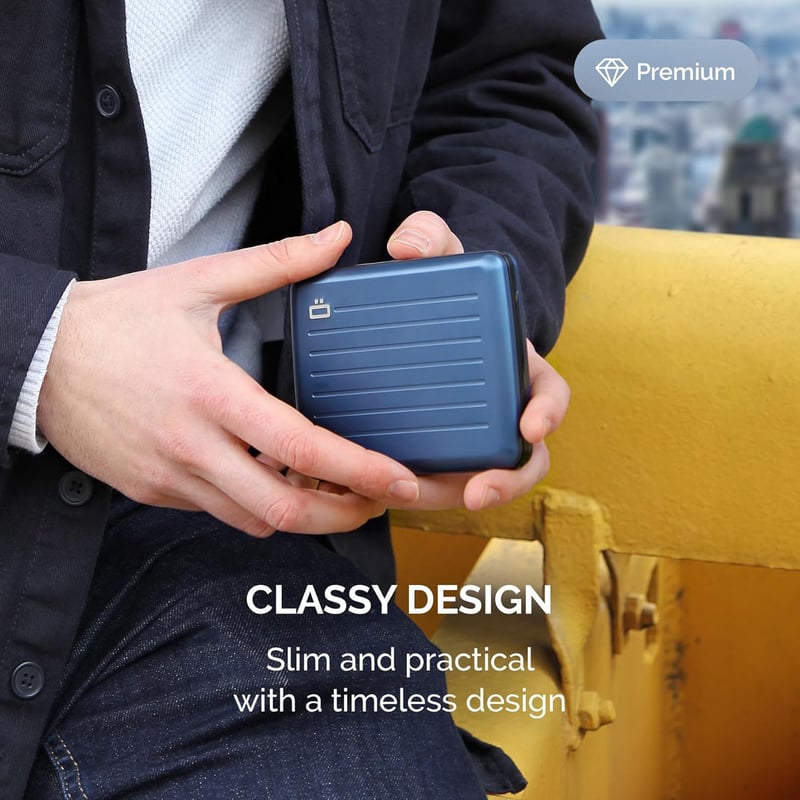 ÖGON Smart Case Oslo Large: RFID-sichere Aluminium Geldbörse mit großer Kapazität