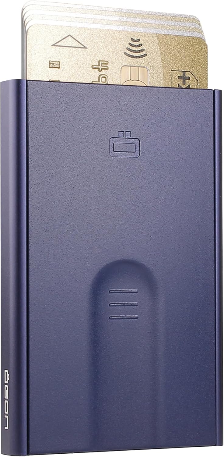 RFID-geschützter Aluminium-Kartenhalter in schlankem Design für Herren und Damen, 1-6 Karten