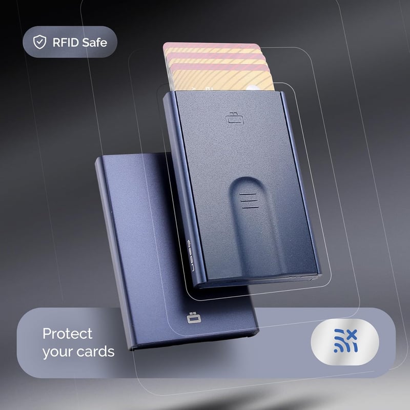 RFID-geschützter Aluminium-Kartenhalter in schlankem Design für Herren und Damen, 1-6 Karten
