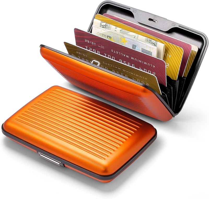 ÖGON Aluminium Kartenetui mit RFID-Schutz - Smart Case Stockholm orange
