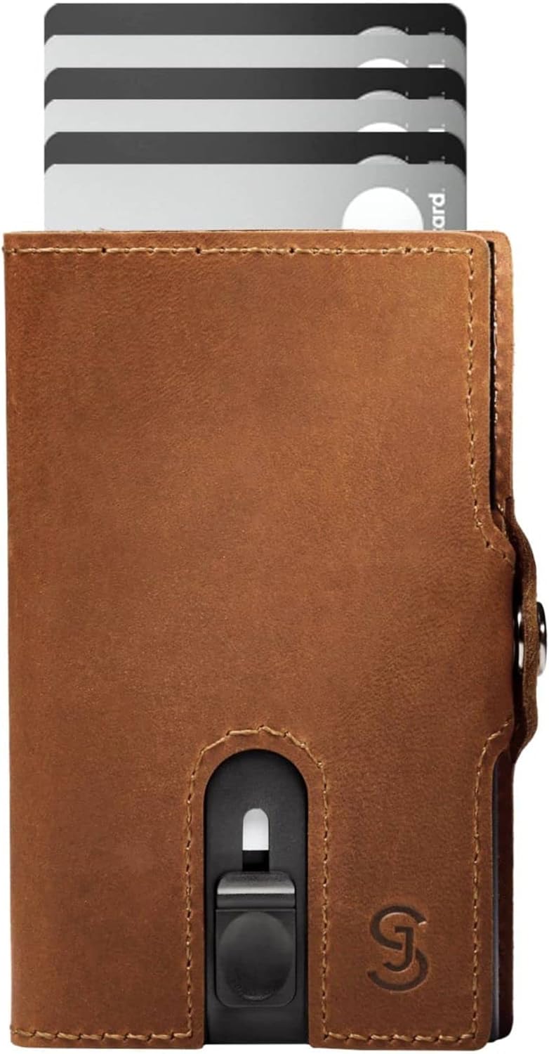 Smart Wallet für Herren im Leder-Design mit RFID-Schutz und Münzfach