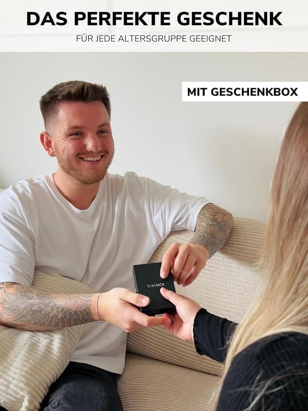 Smart Wallet für Herren im Leder-Design mit RFID-Schutz und Münzfach