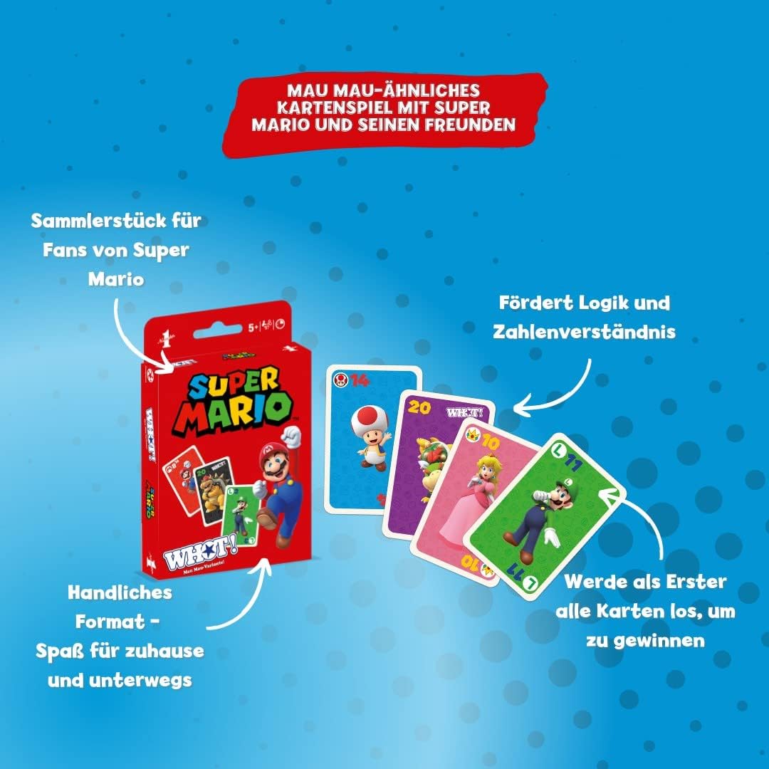 Winning Moves - Super Mario Mau Mau Kartenspiel für Kinder ab 5 Έτη