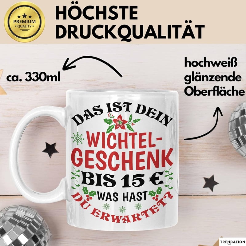 Wichtelgeschenk Tasse für Frauen bis 15€ - Schrottwichteln (Weiß)