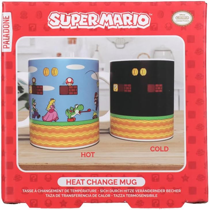 Super Mario Bros. Thermo-Kaffeetasse - Offizielles Nintendo-Merchandise für Gamer
