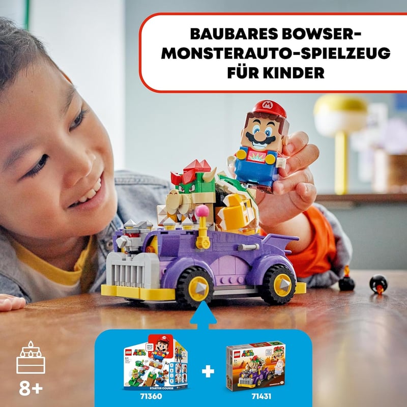LEGO Super Mario Bowsers Monsterkarre – Erweiterungsset für Jungen und Mädchen ab 8 Jahren