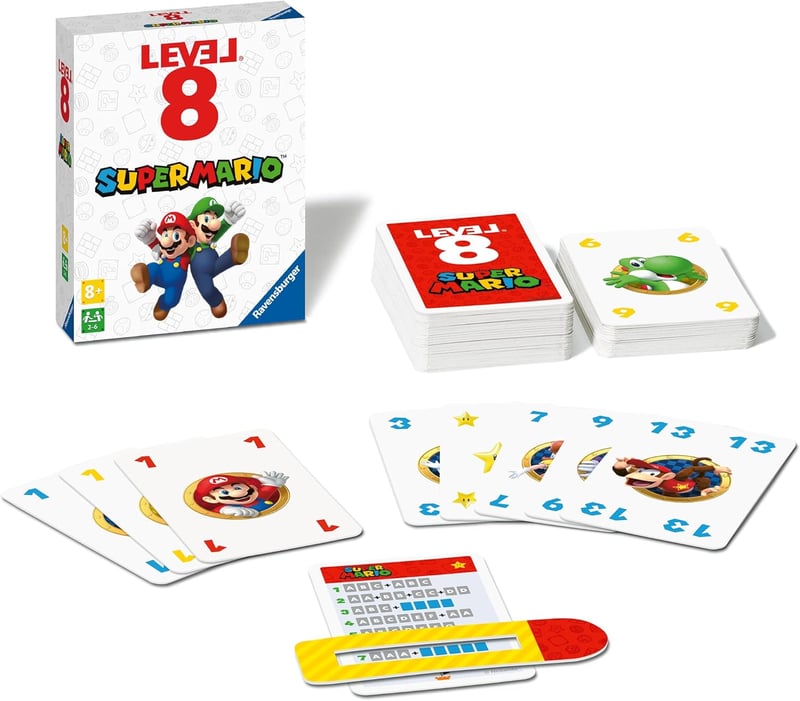 Super Mario Level 8 Kartenspiel für 2-6 Spieler ab 8 Έτη