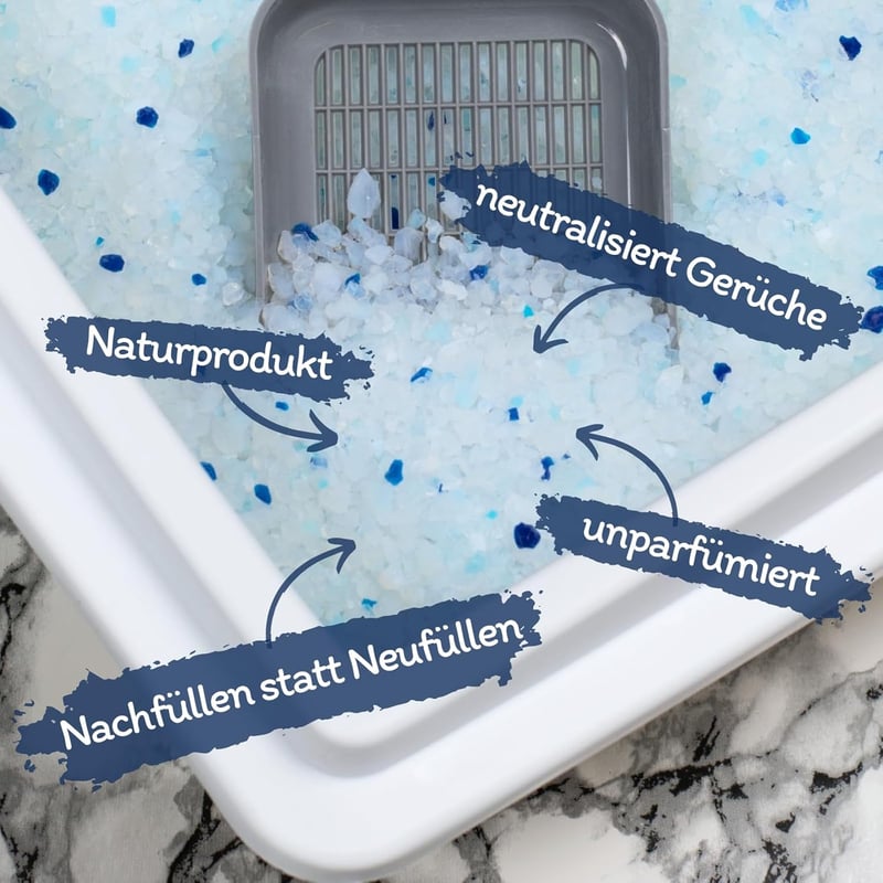 Lyra Power Silica Katzenstreu 60 L - staubfrei, geruchsneutral, hygienisch