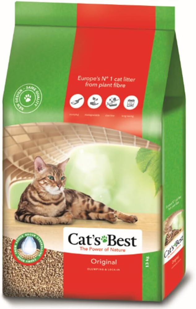 Cat's Best Oko Plus Katzenstreu 30l – Klumpstreu aus Naturfasern