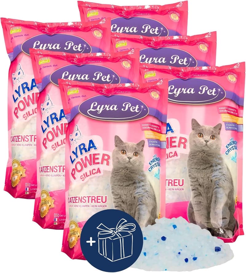 Lyra Power Silica Silikat Katzenstreu 30 L - Staubfrei & Hygienisch