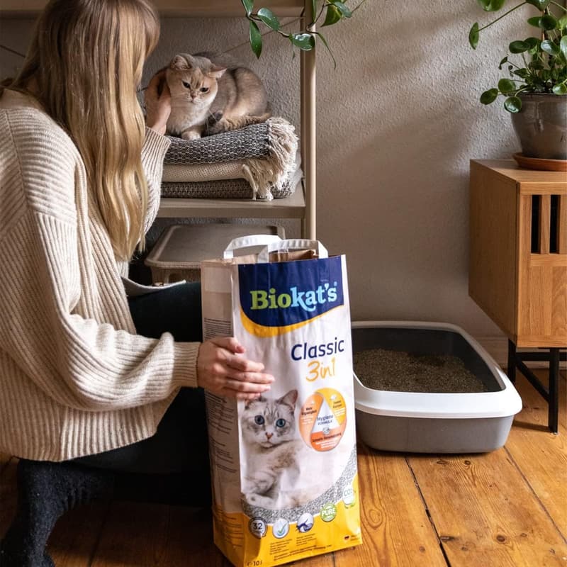 Biokat's Classic 3in1 Klumpende Katzenstreu ohne Duft - 10 L