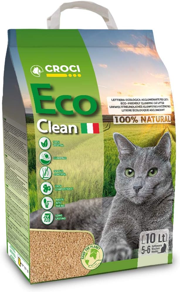 Biologisch abbaubare klumpende Katzenstreu, 10 L – 100 % pflanzlich