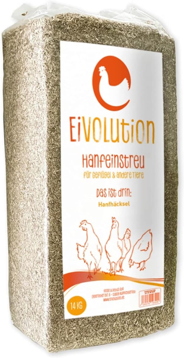 Hanfeinstreu für Tiere 14 KG - Saugfähig, geruchsbindend, staubarm