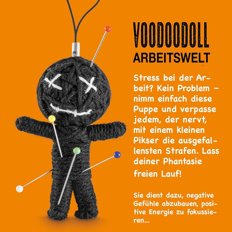 Voodoo-Puppe - Witziges Gaggeschenk für Arbeitskollegen und Chef
