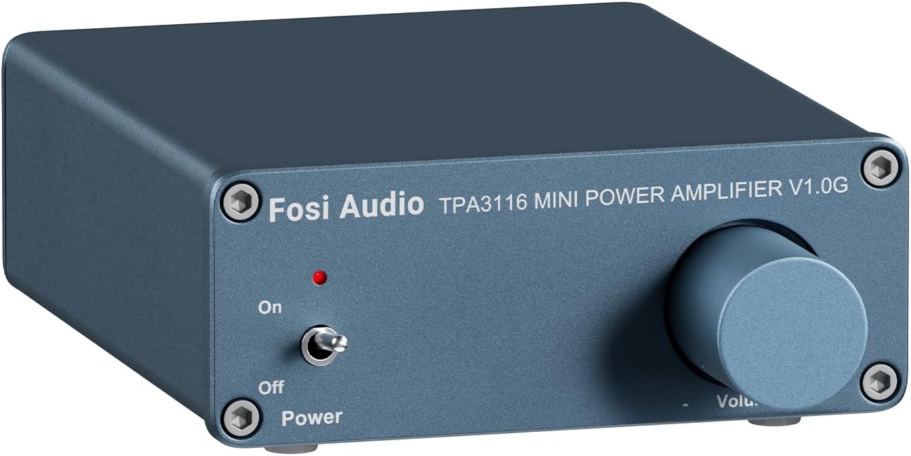Fosi Audio V1.0G Mini Verstärker 50W, TPA3116 HiFi für passive Lautsprecher