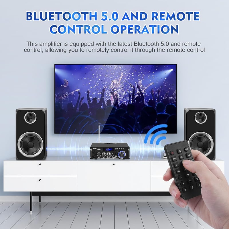 Mini Bluetooth 5.0 HiFi-Verstärker 40W für Zuhause & Auto