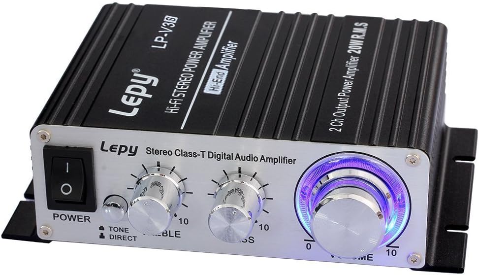 LEPY Digitalverstärker LP-V3S-Black, 25 W x 2, Schwarz