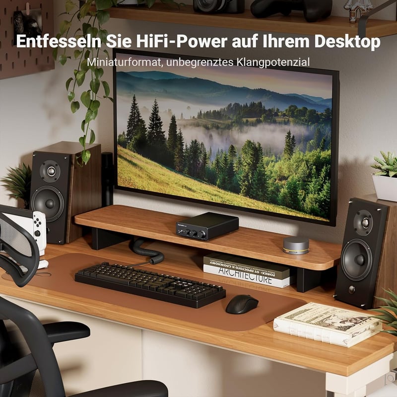 Fosi Audio TB10D Mini HiFi Stereo Verstärker 600W für passive Lautsprecher