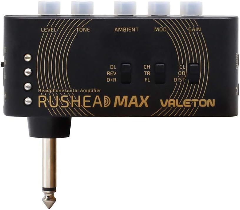 Portabler Gitarre-Kopfhörerverstärker mit USB-Ladefunktion