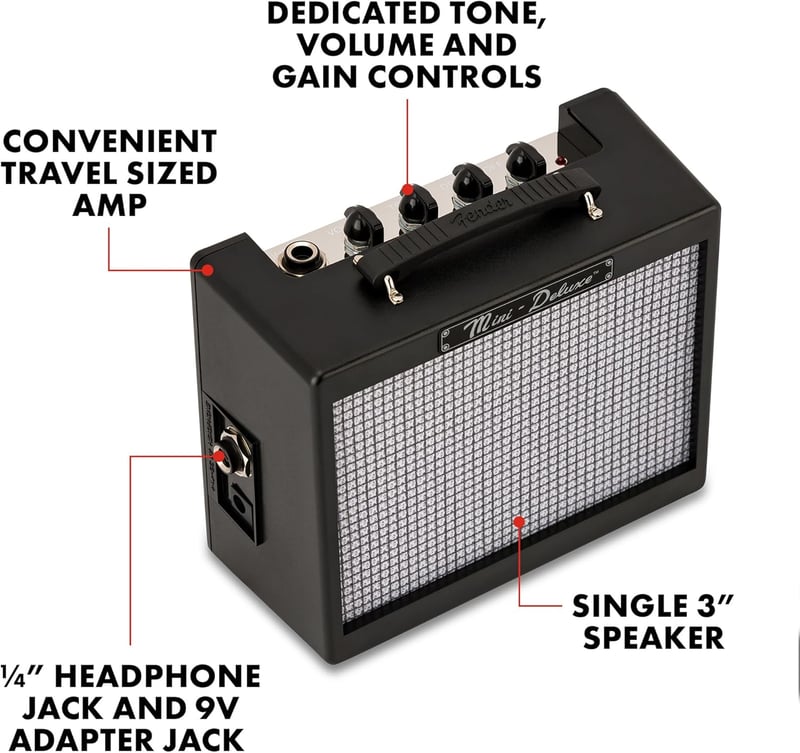 Fender MD20 Mini Deluxe Gitarrenverstärker, 1W E-Gitarren-Verstärker
