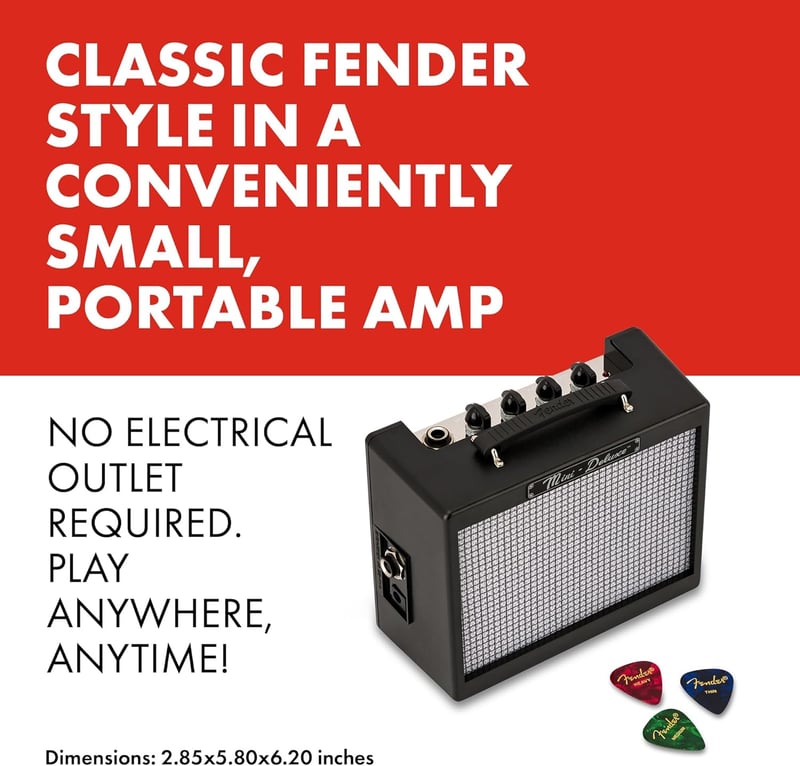 Fender MD20 Mini Deluxe Gitarrenverstärker, 1W E-Gitarren-Verstärker