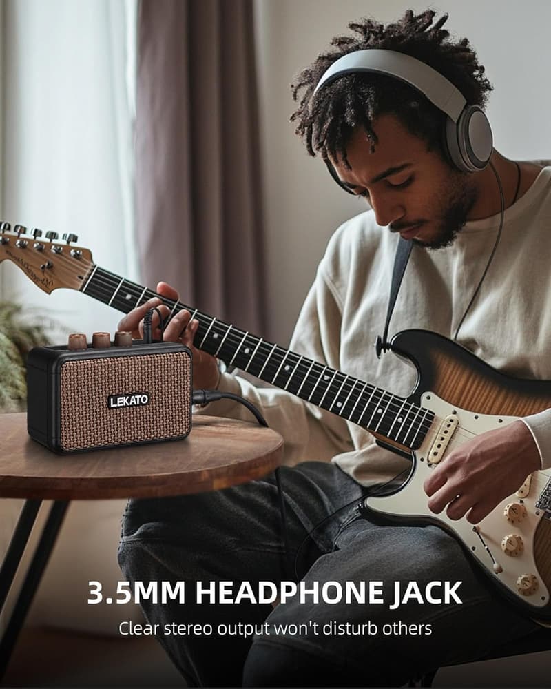 Tragbarer E-Gitarrenverstärker 5 W mit Bluetooth und Effekten