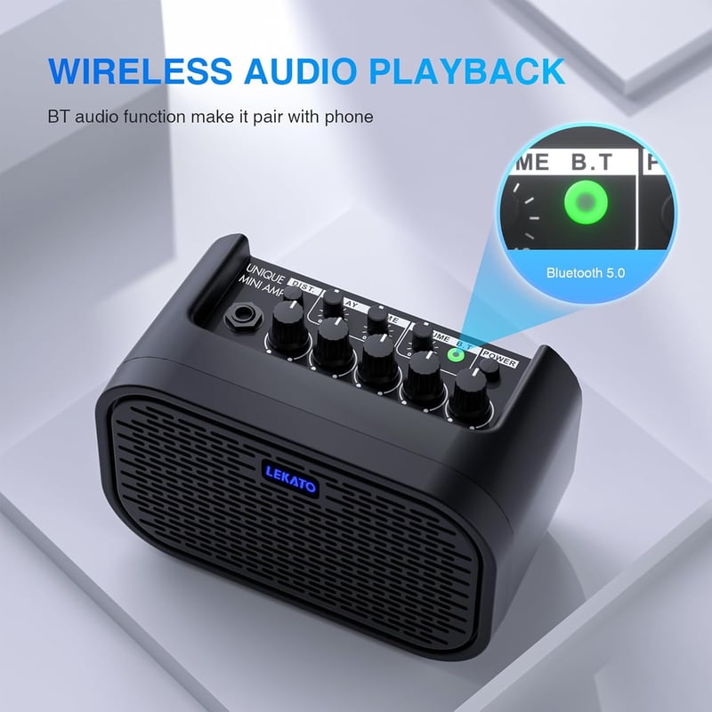 LEKATO 10W Bluetooth E-Gitarrenverstärker für tägliches Training