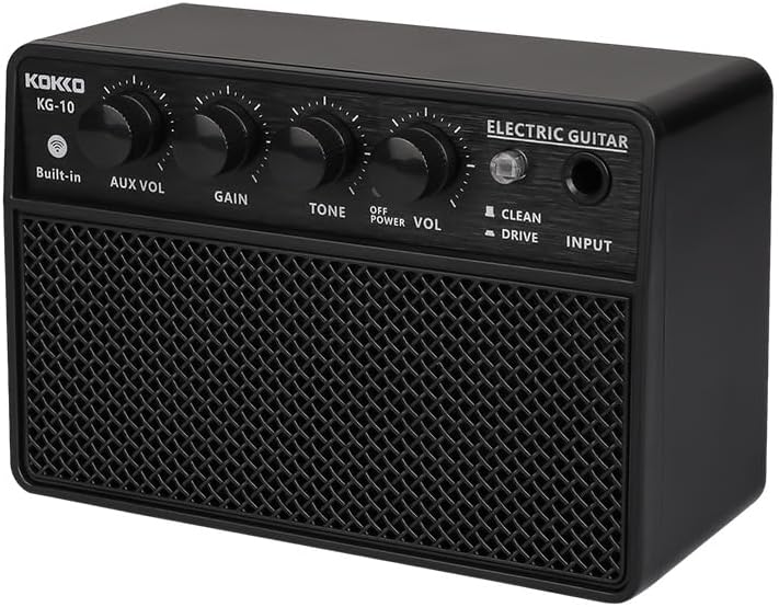 Tragbarer 10W Mini-Gitarrenverstärker für tägliches Üben, Schwarz