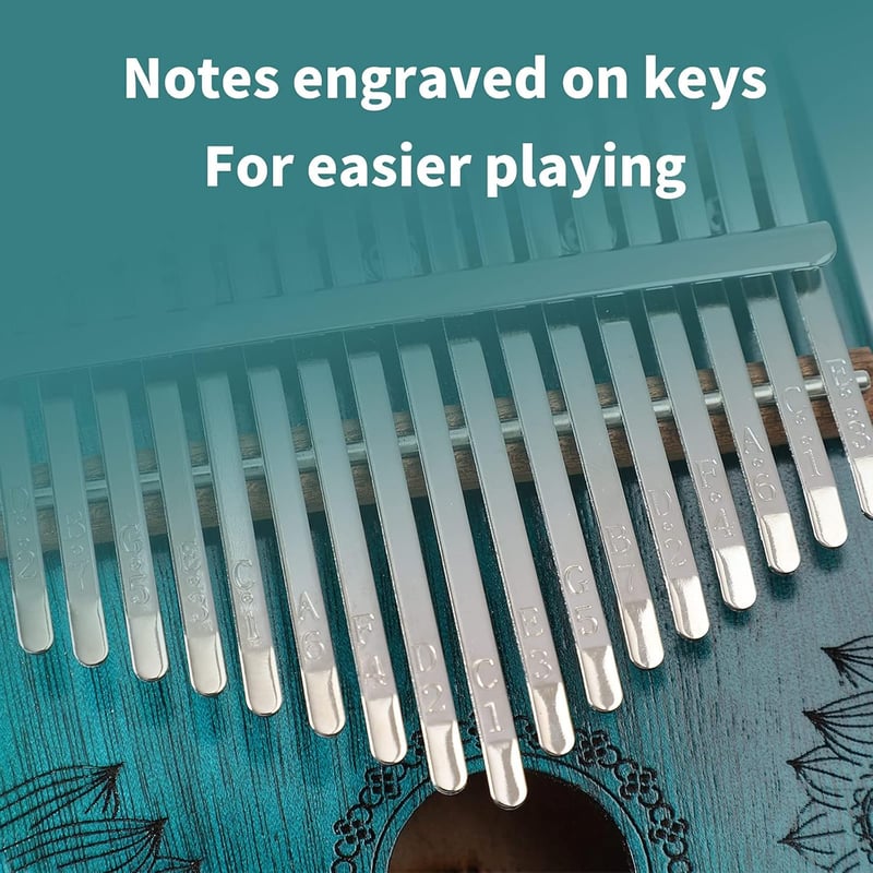 Kalimba Daumenklavier 17 Schlüssel mit Lernanleitung – Grünes Fingerklavier