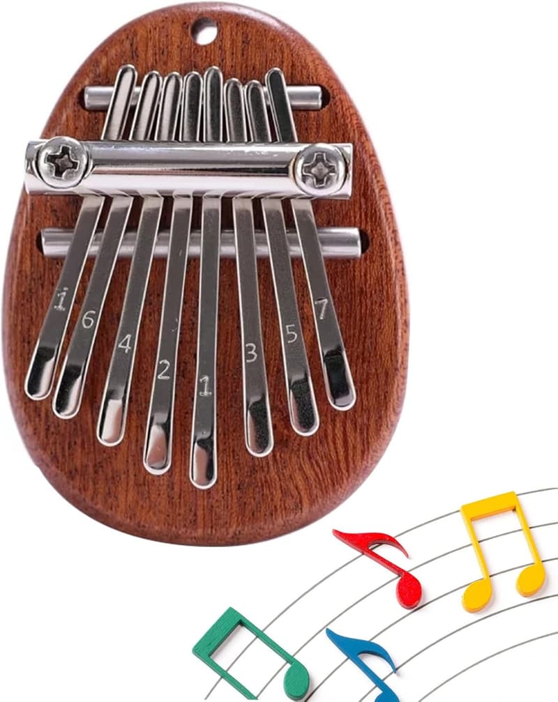 Tragbare Holz-Kalimba für Anfänger - Daumenklavier für Kinder