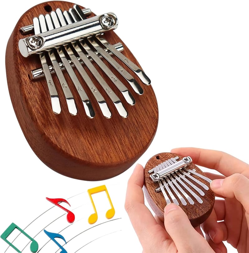 Kalimba für Kinder – Tragbares Holz Daumenklavier für Anfänger