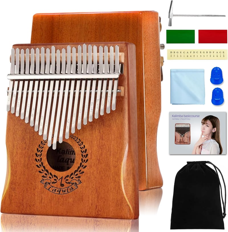 Kalimba Daumenklavier 21 Schlüssel – Tragbares Fingerpiano für Anfänger