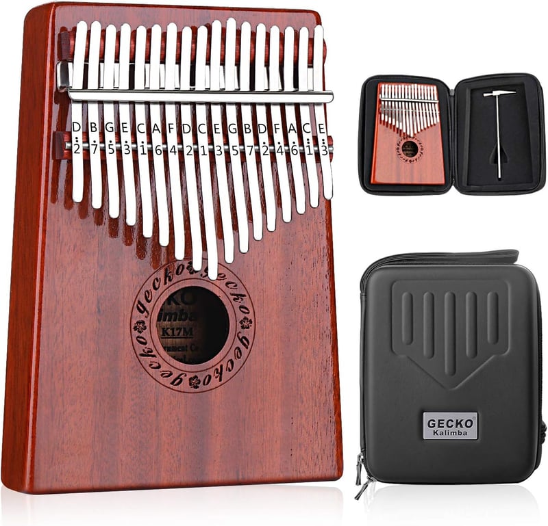 Kalimba 17 Schlüssel mit Schutzbox und Lernanleitung – ideales Geschenk für Anfänger und Profis.