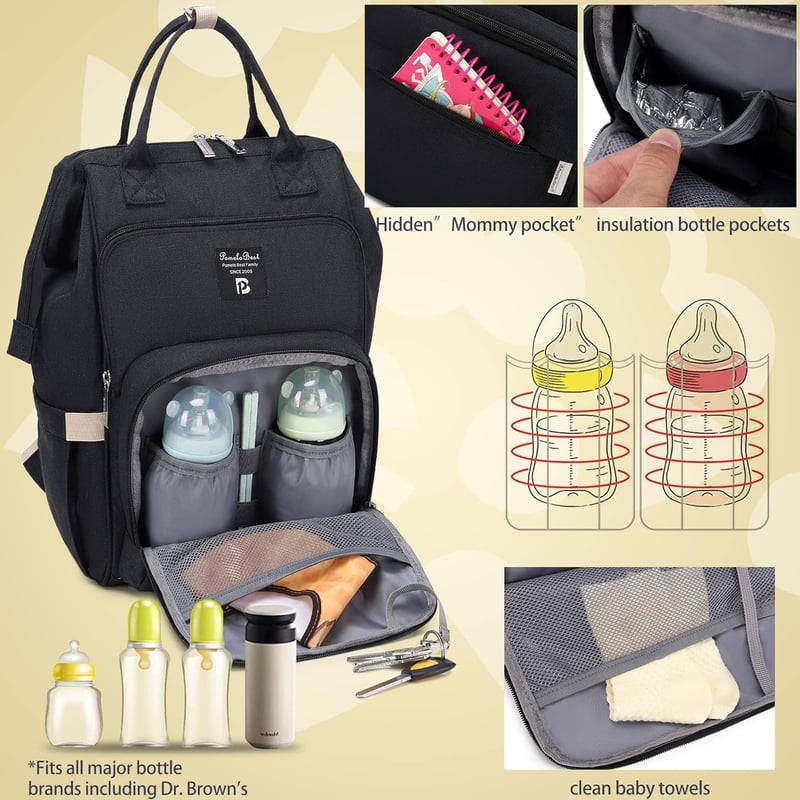 Stylischer Wickelrucksack für Babys – multifunktional und wasserabweisend