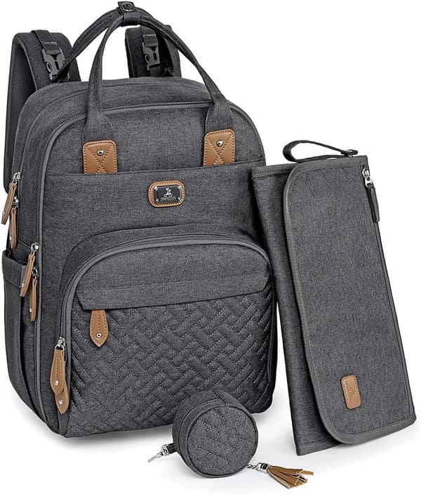 Multifunktionaler Wickelrucksack mit mobiler Wickelauflage für Eltern