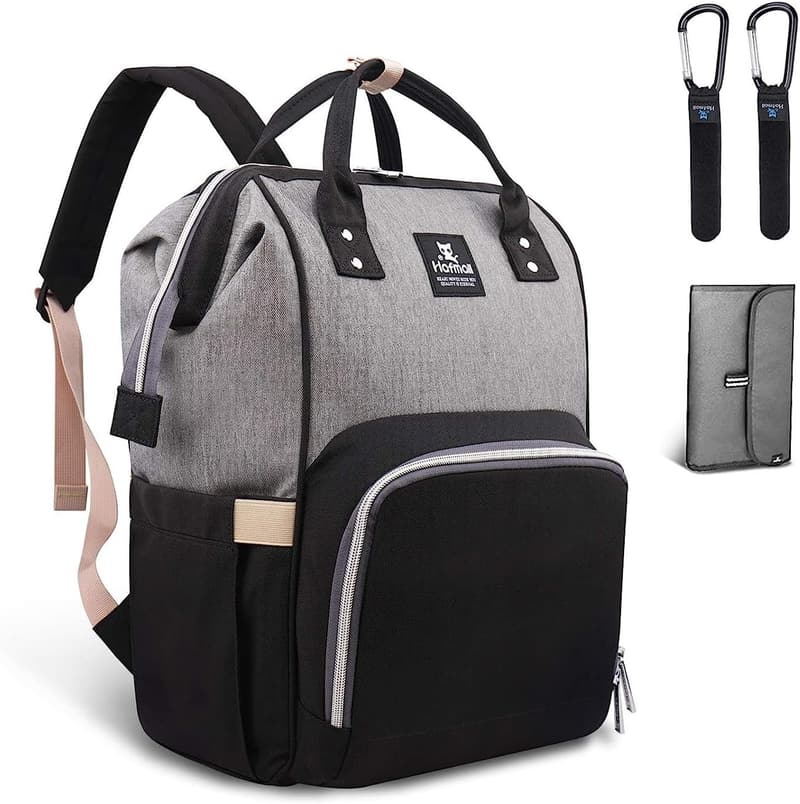 Wickeltasche Rucksack mit Wickelunterlage für Eltern