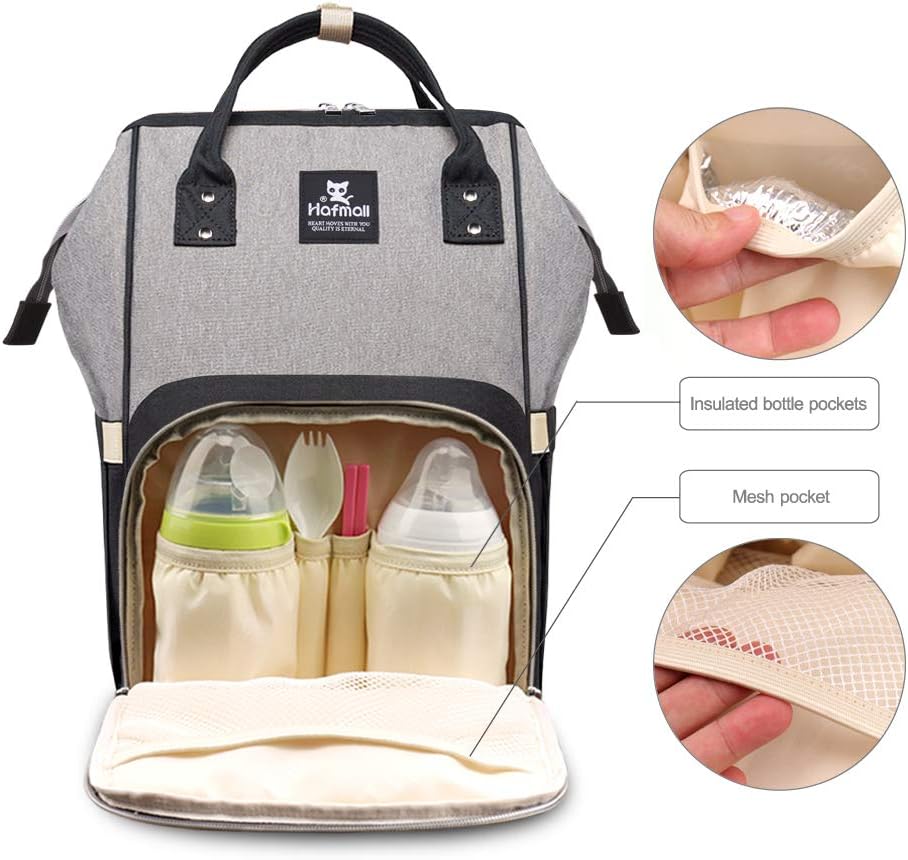 Wickeltasche Rucksack mit Wickelunterlage für Eltern