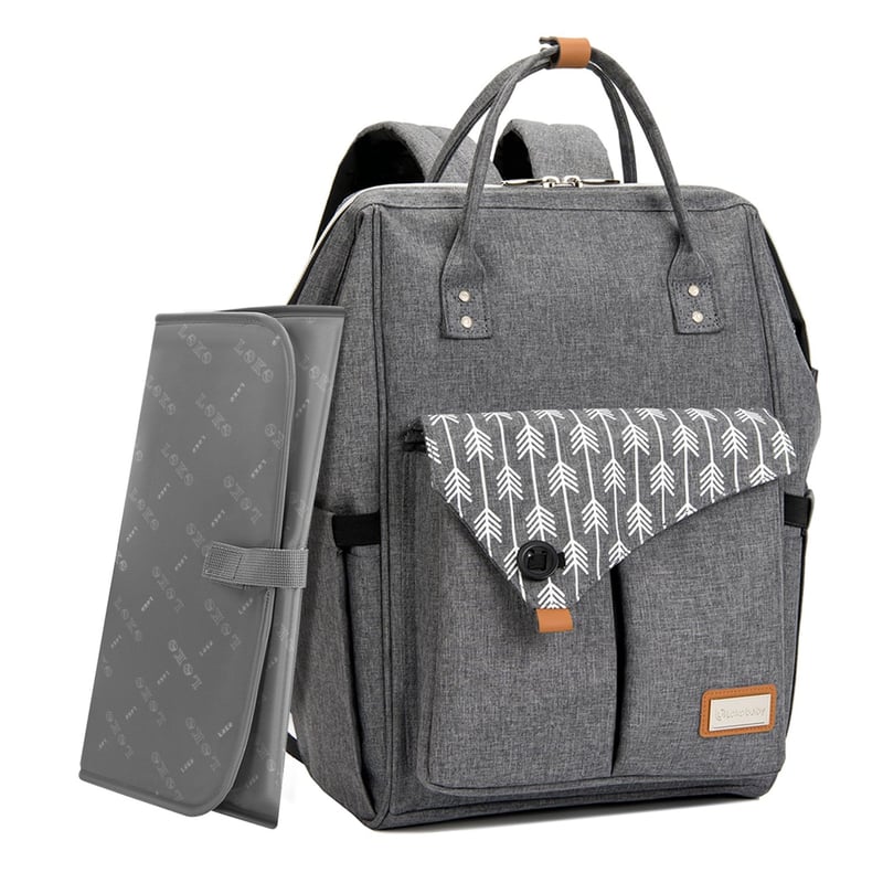 Multifunktionale Wickeltasche mit Wickelunterlage – Grau