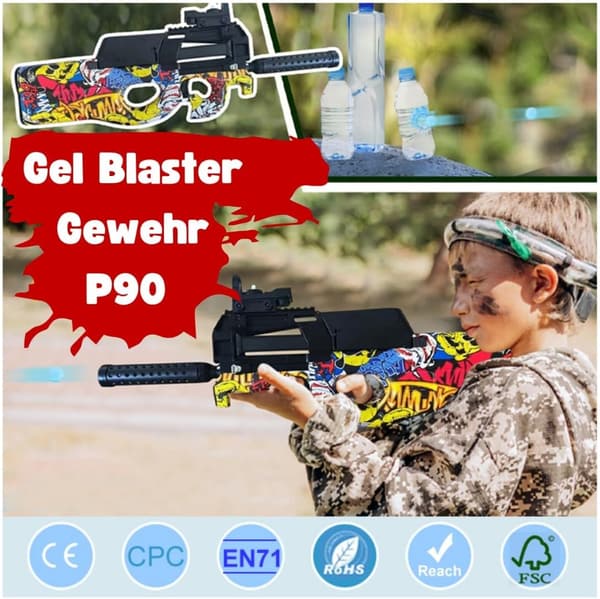 Elektrische Gel Blaster P90 Spielzeugpistole für 12+ Teenager und Erwachsene