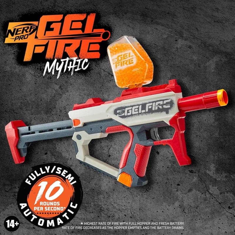 Nerf Pro Gelfire Mythic Blaster mit 1600 Gelfire Runden und Akku