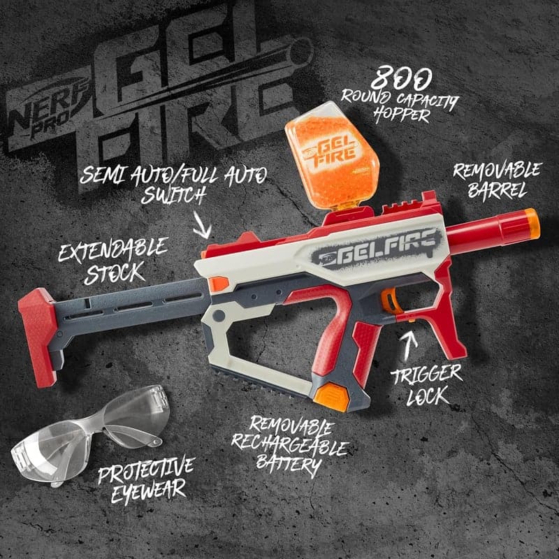 Nerf Pro Gelfire Mythic Blaster mit 1600 Gelfire Runden und Akku