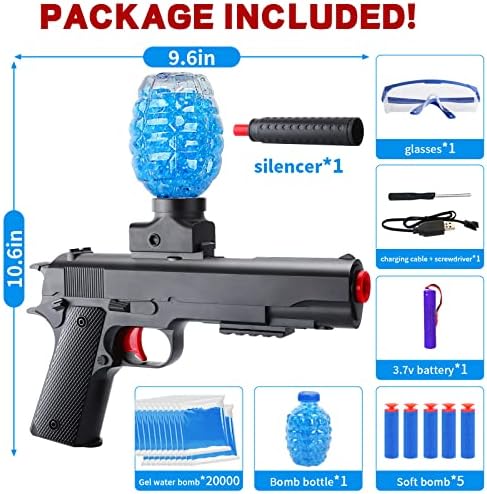 Automatische Gel Gun M1911 mit 30.000 Kugeln für Outdoor-Spaß 12+