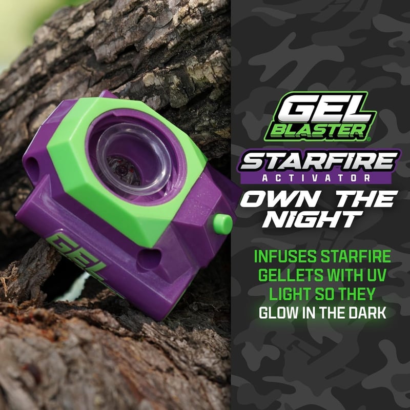 Starfire Gel Blaster mit 5.000 leuchtenden Gellets für Nachtschlachten