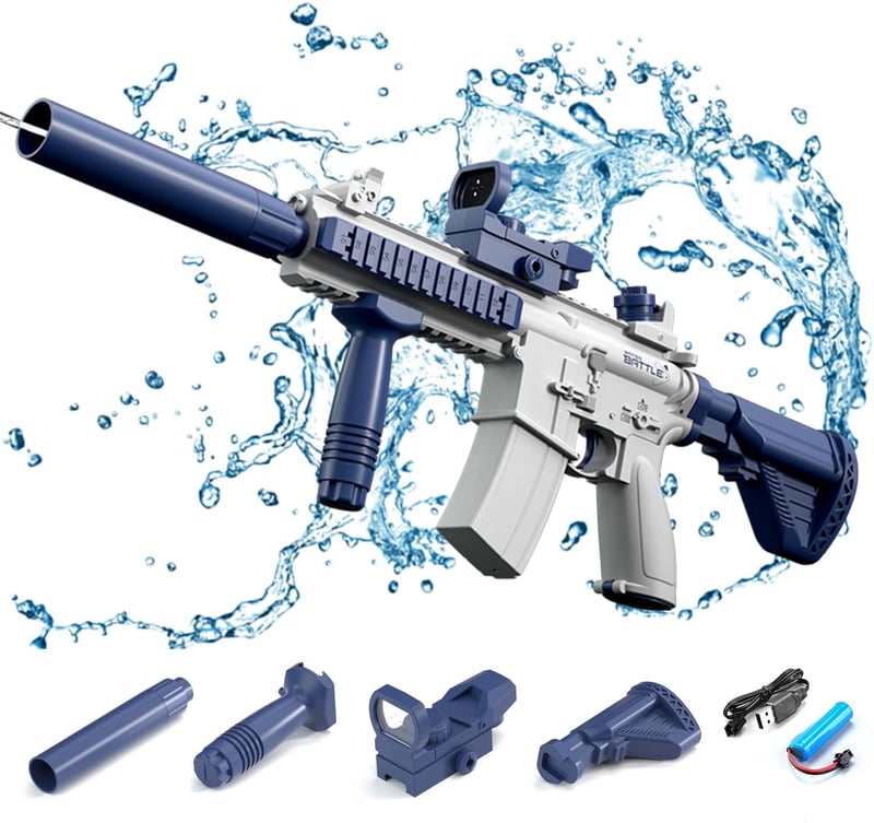 Maxee Elektrische Wasserpistole M416 – Automatische Spritzpistole für Sommerpartys