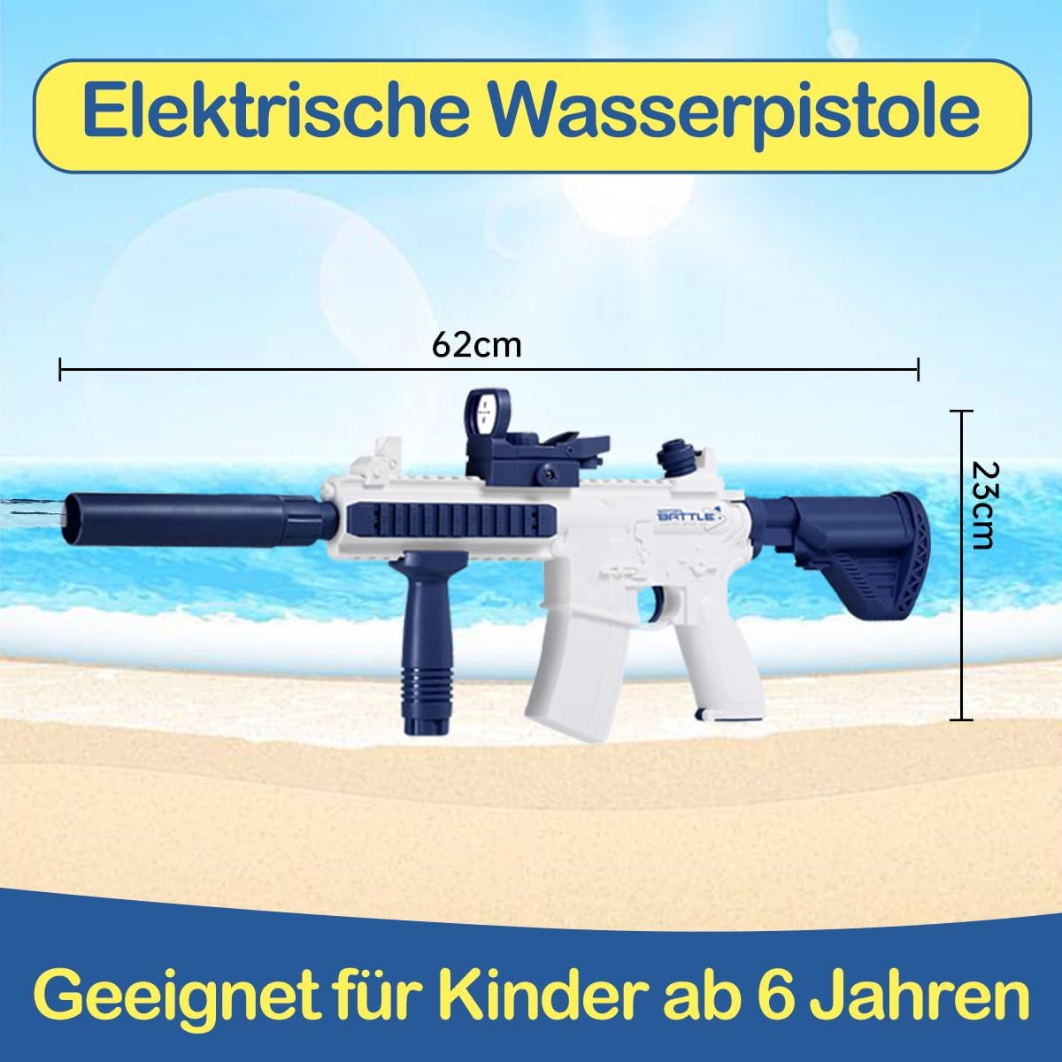 Maxee Elektrische Wasserpistole M416 – Automatische Spritzpistole für Sommerpartys