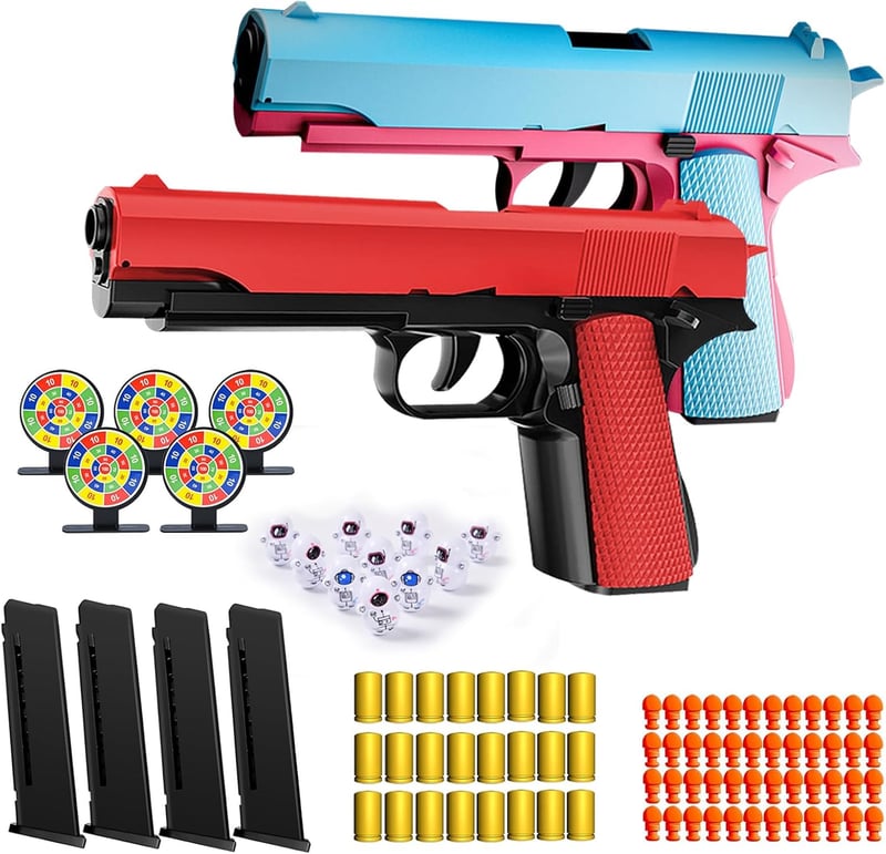 Halbautomatische Schaumstoff-Blaster für Kinder (6-12 Jahre) - 2er Set