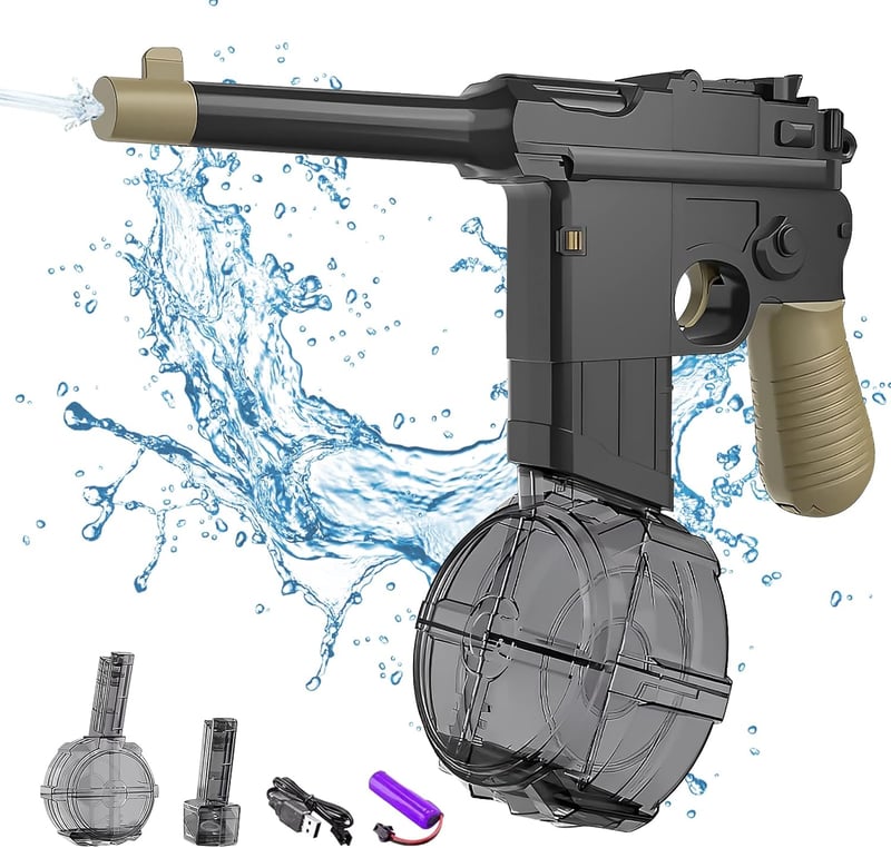 Elektrische Wasserpistole 100ml/450ml - 33FT Reichweite für Sommer-Spaß