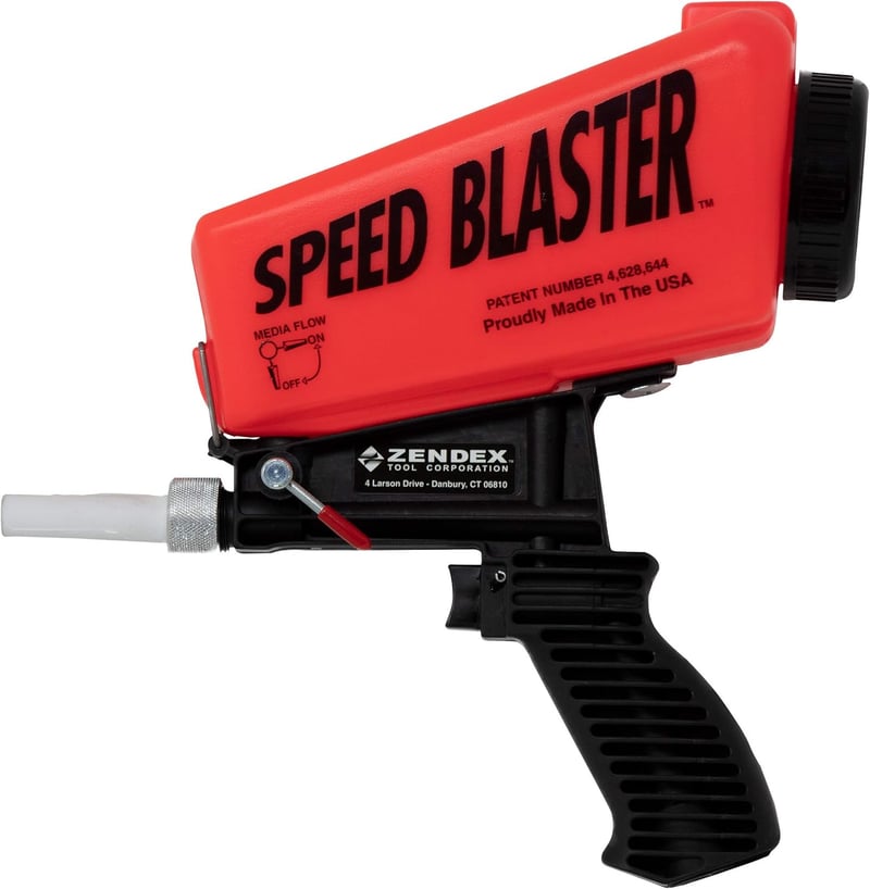 Unitec SpeedBlaster - Rot, Medienstrahler mit Gravitaftspeisung