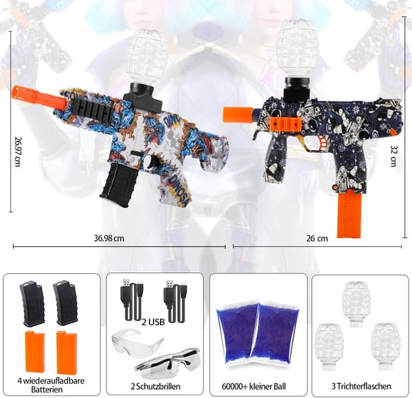 Gel Ball Blaster Set für Jugendliche, inkl. 60.000 Bälle & Zubehör